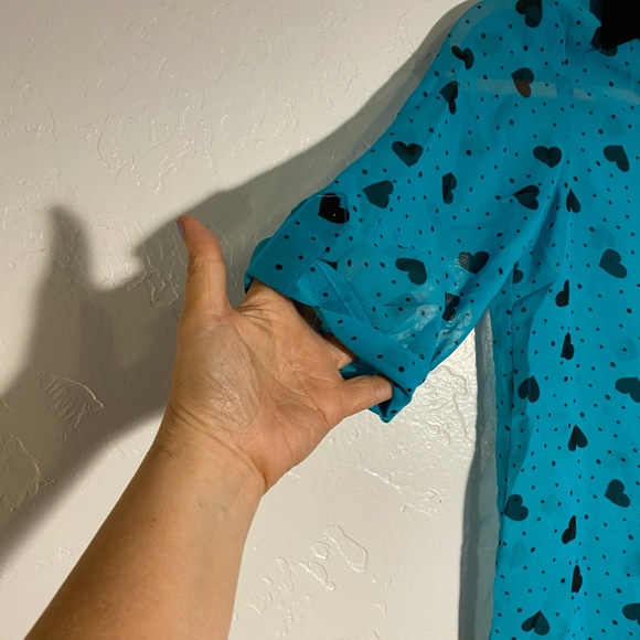 NWT-Speechless sheer button down, size XL. - Picture 7 of 8